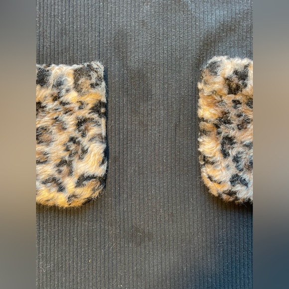 Crewcuts girls dress with leopard furry pockets, size 6 - Picture 3 of 6